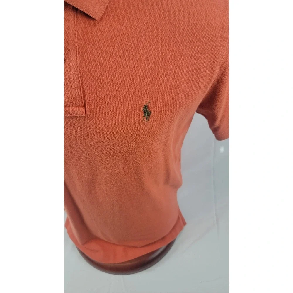 Men's Medium Orange Short Sleeve Polo Ralph Lauren Shirt C36